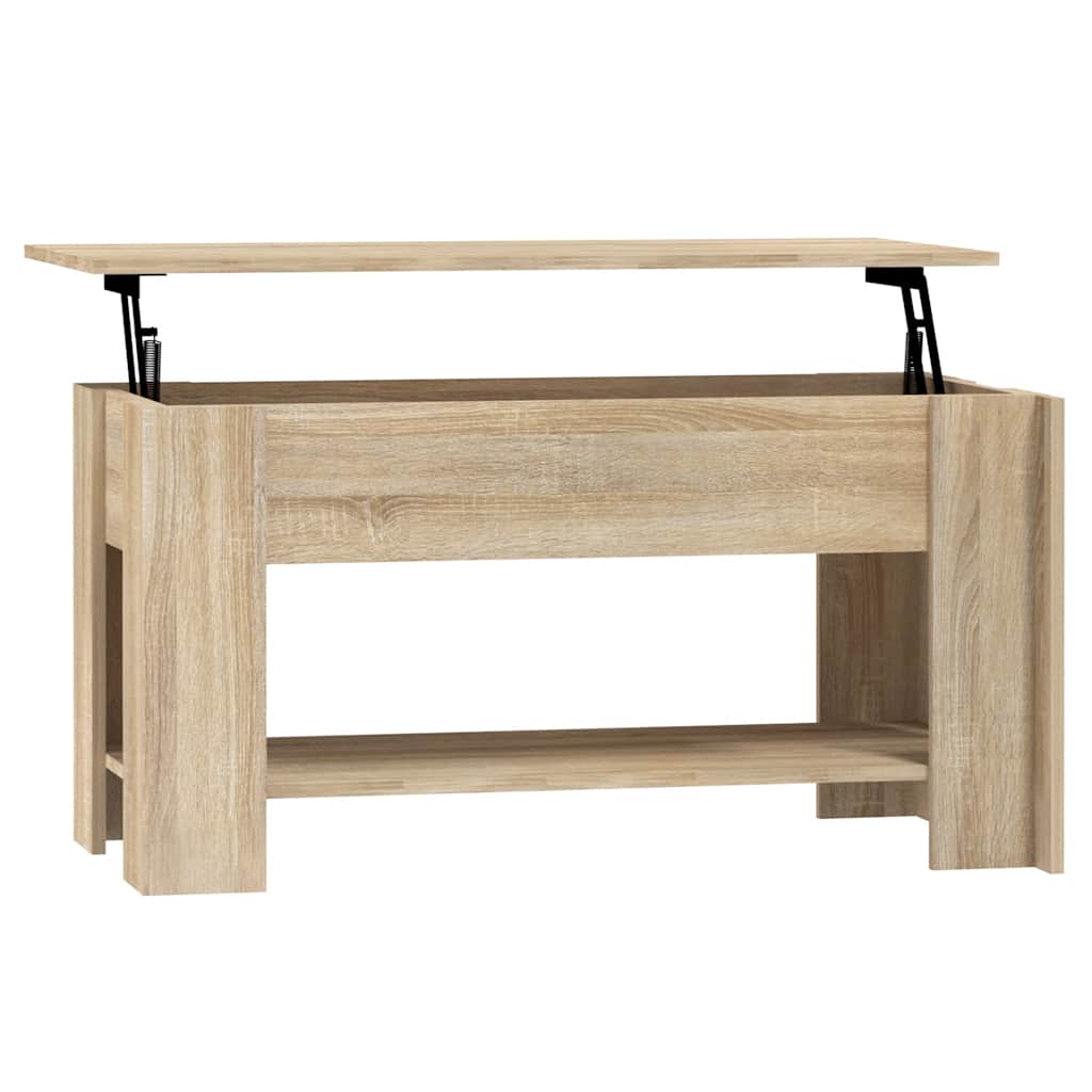 vidaXL Stolik kawowy, dąb sonoma 101x49x52 cm, materiał drewnopochodny