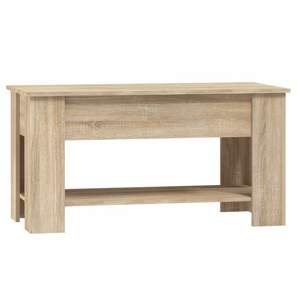 vidaXL Stolik kawowy, dąb sonoma 101x49x52 cm, materiał drewnopochodny