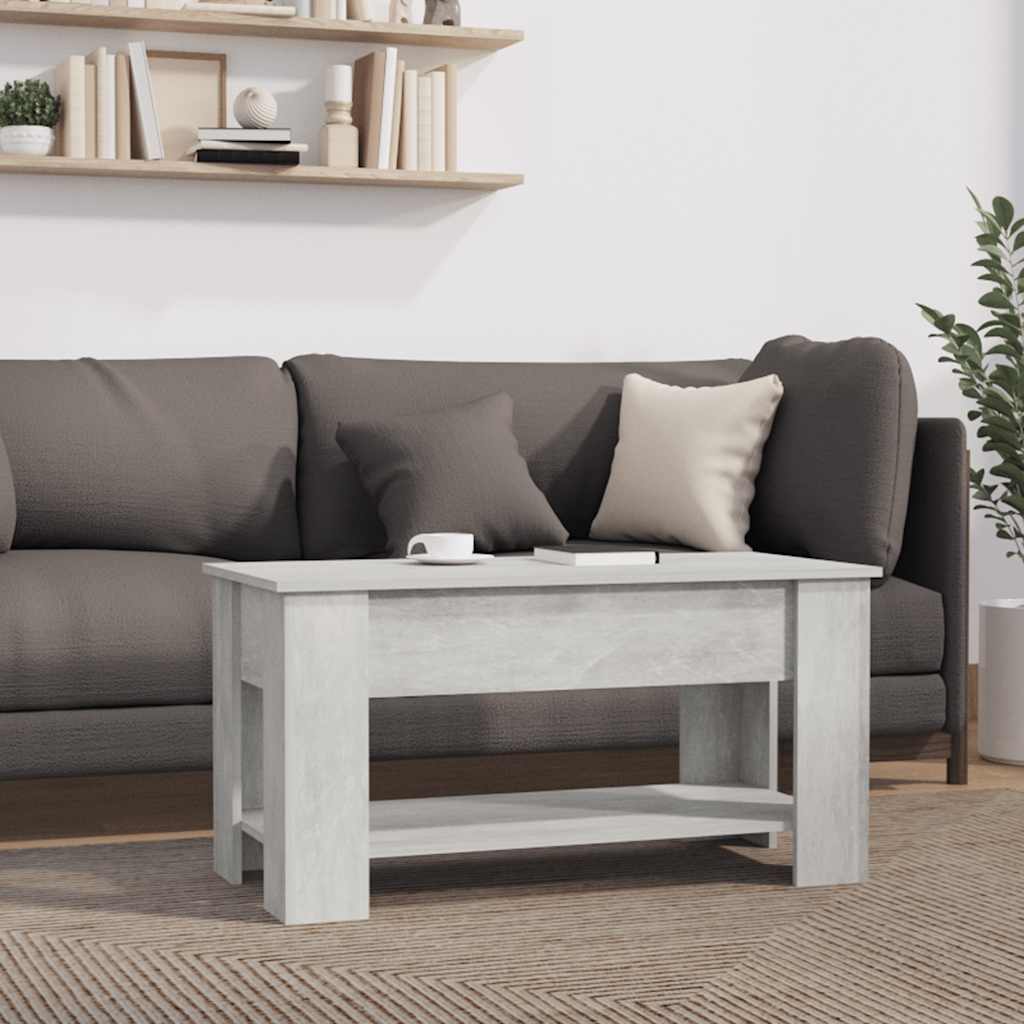 vidaXL Stolik kawowy, betonowa szarość, 101x49x52 cm