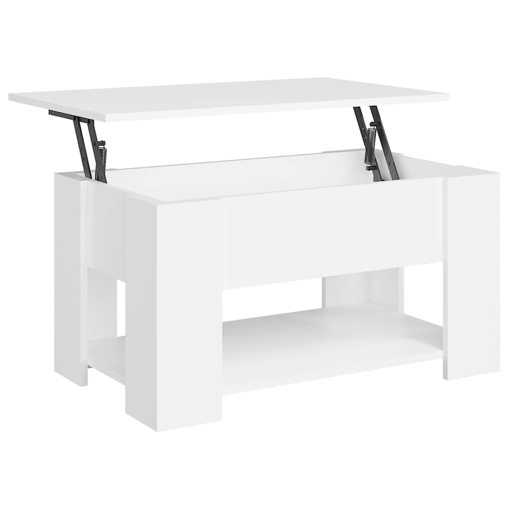 vidaXL Stolik kawowy, biały, 79x49x41 cm, materiał drewnopochodny