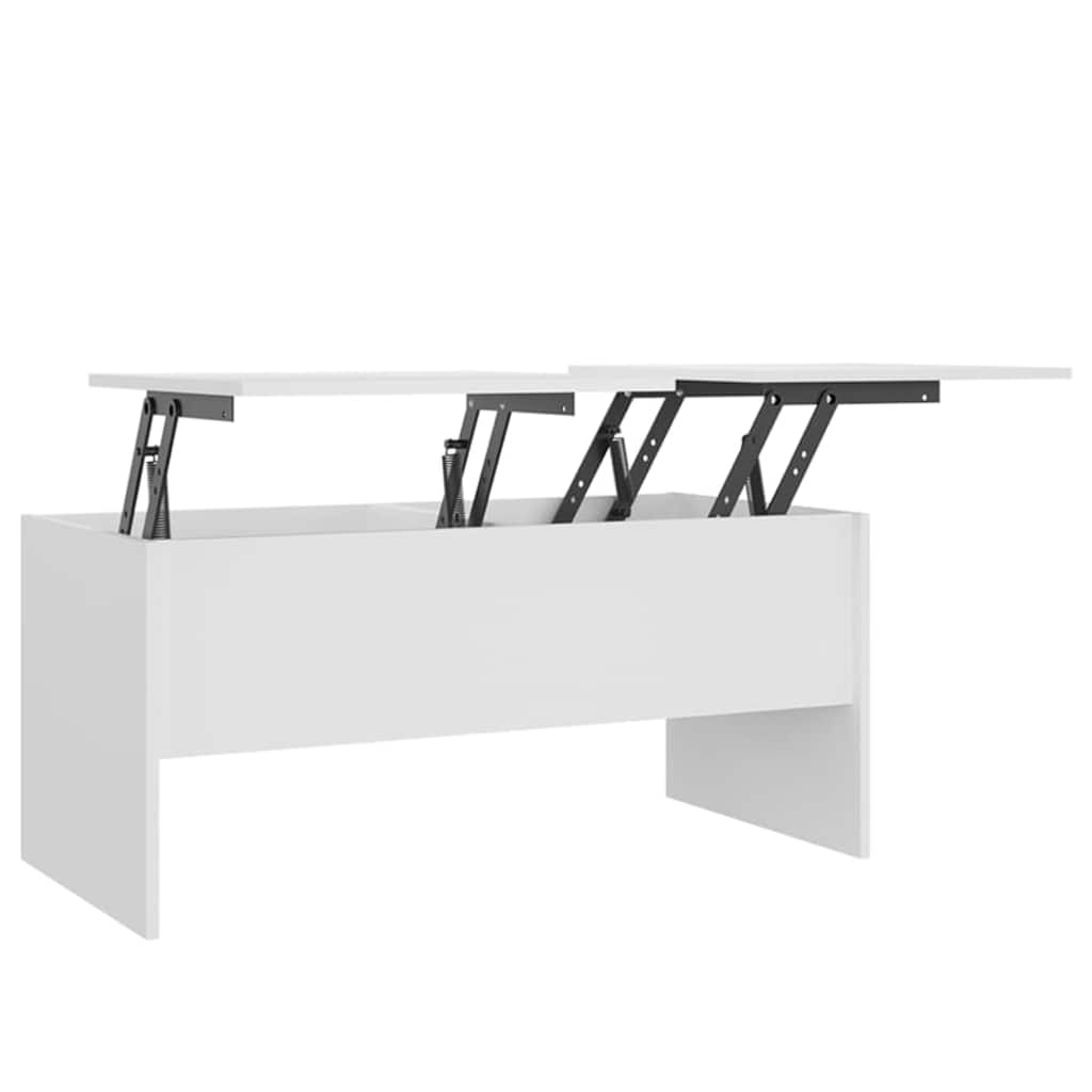 vidaXL Stolik kawowy, biały, 102x50,5x46,5 cm, materiał drewnopochodny