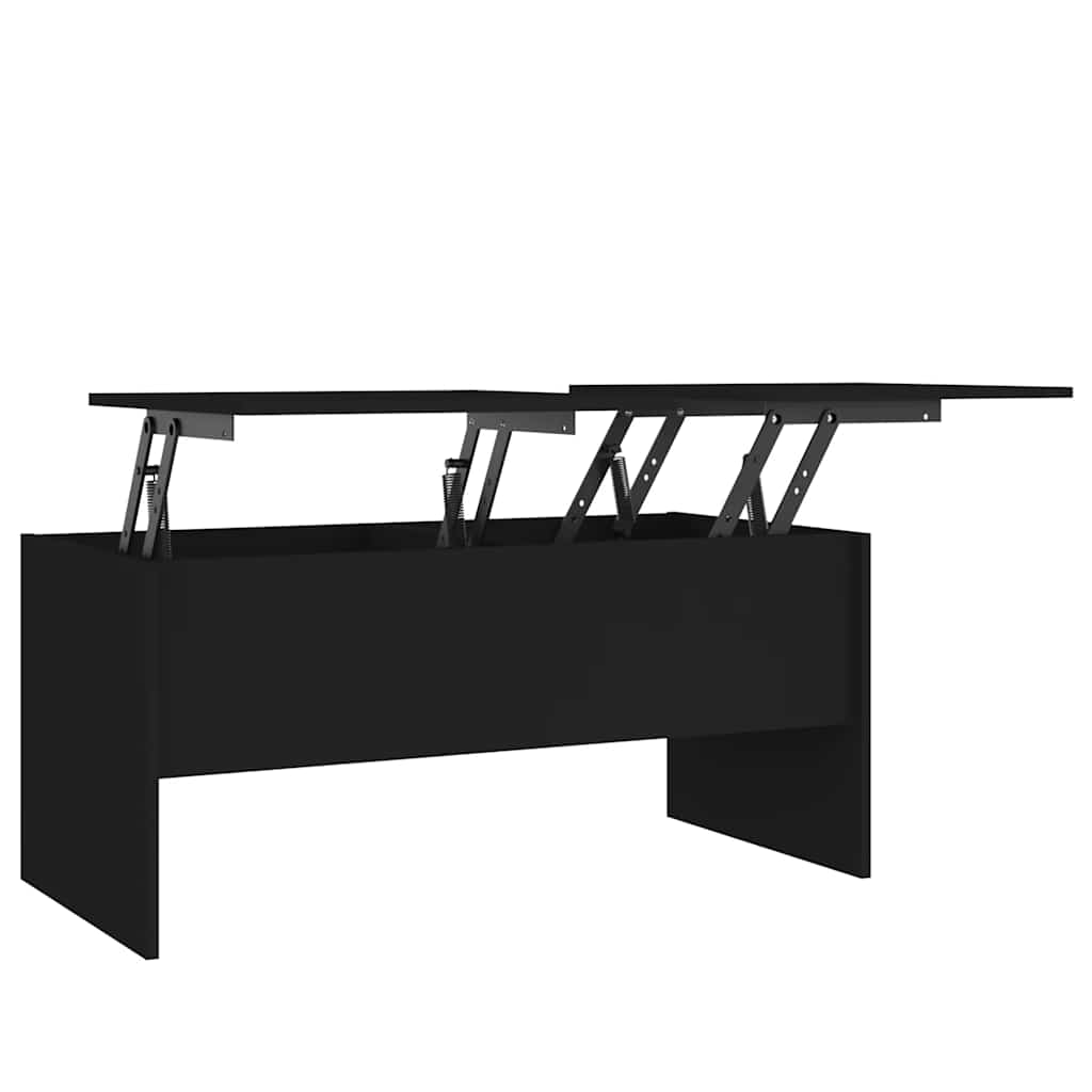 vidaXL Stolik kawowy, czarny 102x50,5x46,5 cm, materiał drewnopochodny