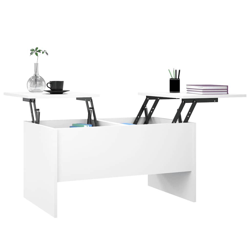 vidaXL Stolik kawowy, biały, 80x50x42,5 cm, materiał drewnopochodny