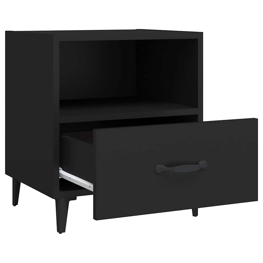 vidaXL Szafka nocna, czarna, materiał drewnopochodny