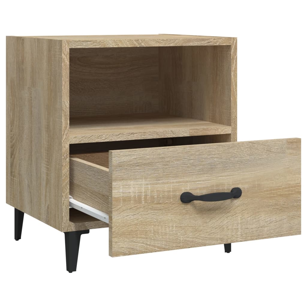 vidaXL Szafki nocne, 2 szt., dąb sonoma, materiał drewnopochodny