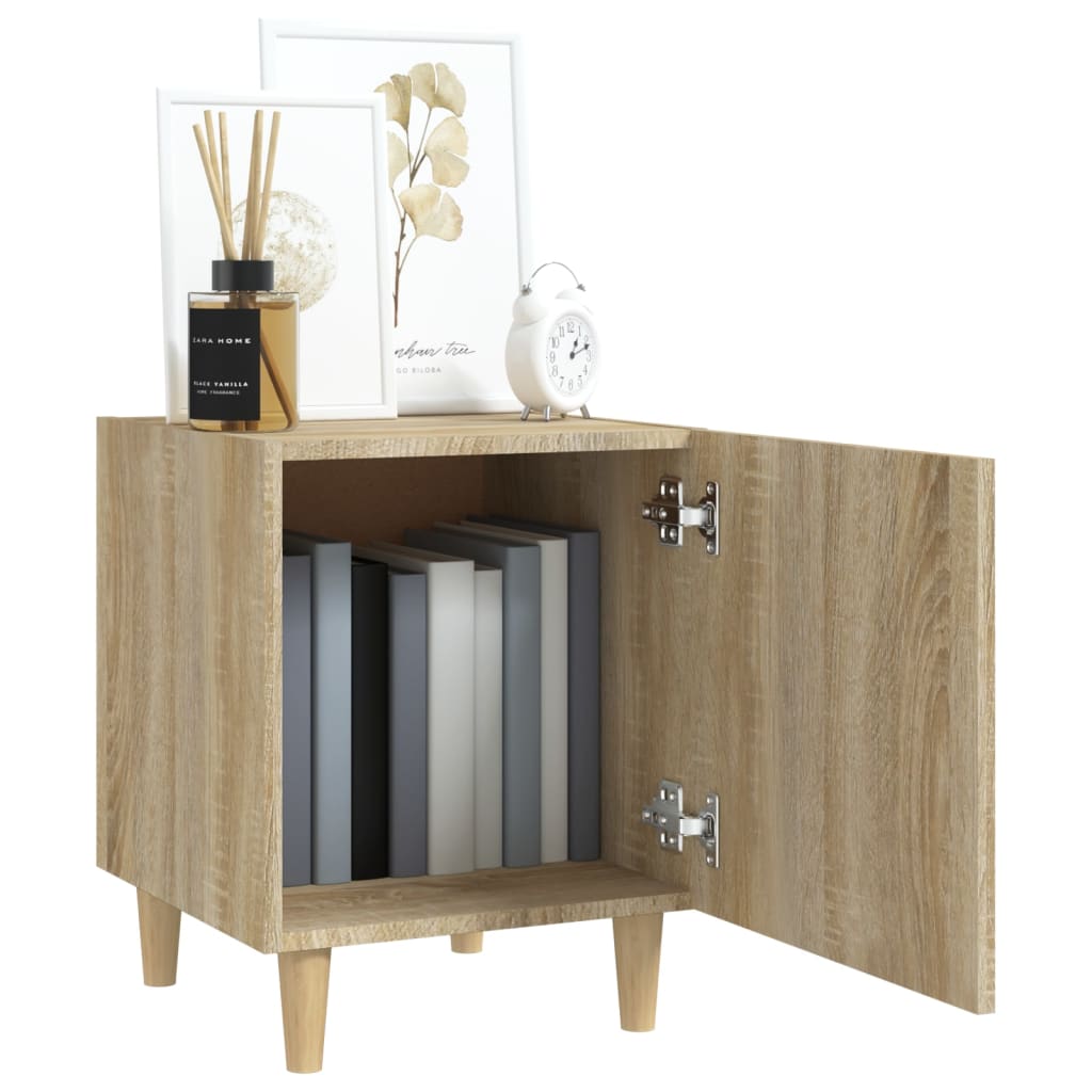vidaXL Szafki nocne, 2 szt., dąb sonoma, materiał drewnopochodny