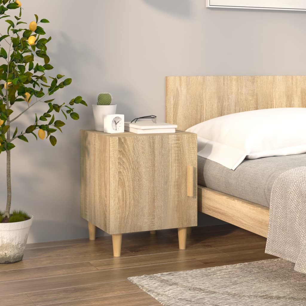 vidaXL Szafki nocne, 2 szt., dąb sonoma, materiał drewnopochodny