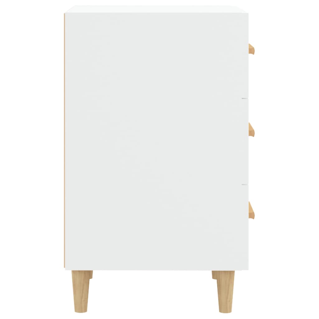 vidaXL Szafka nocna, biała, 40x40x66 cm, materiał drewnopochodny