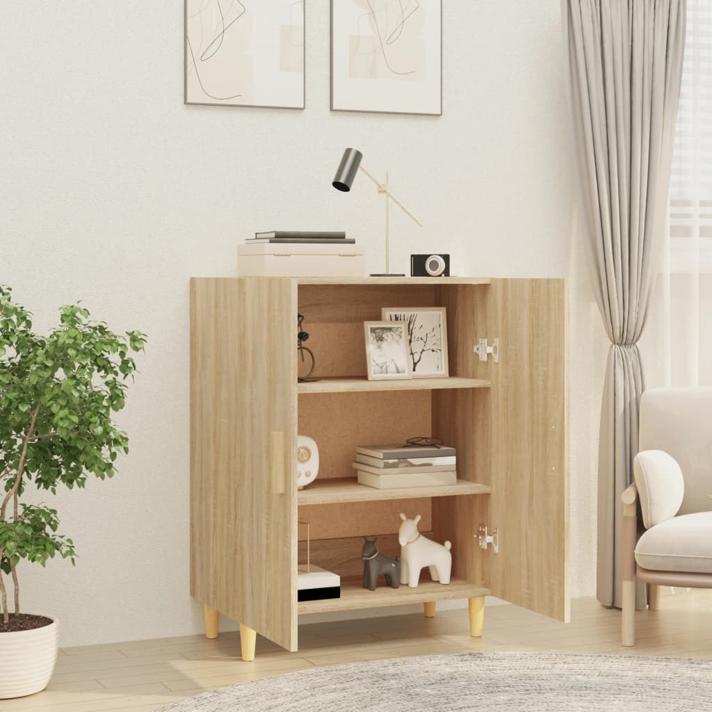 vidaXL Szafka, dąb sonoma, 70x34x90 cm, materiał drewnopochodny