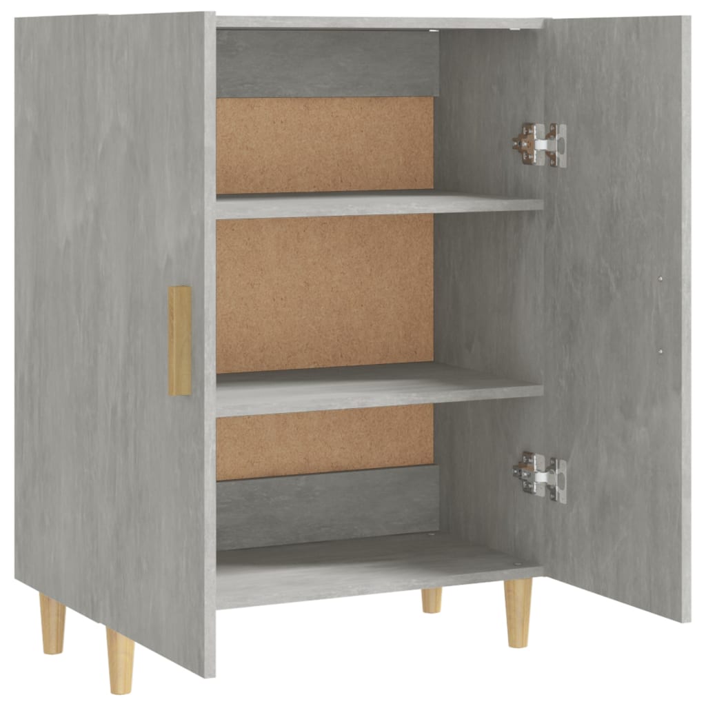 vidaXL Komoda, szarość betonu, 70x34x90 cm, materiał drewnopochodny