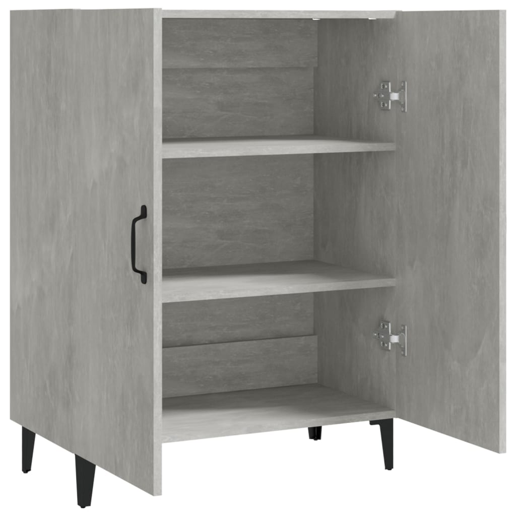vidaXL Komoda, szarość betonu, 70x34x90 cm, materiał drewnopochodny