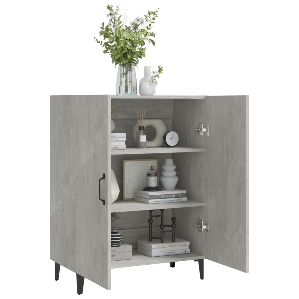 vidaXL Komoda, szarość betonu, 70x34x90 cm, materiał drewnopochodny