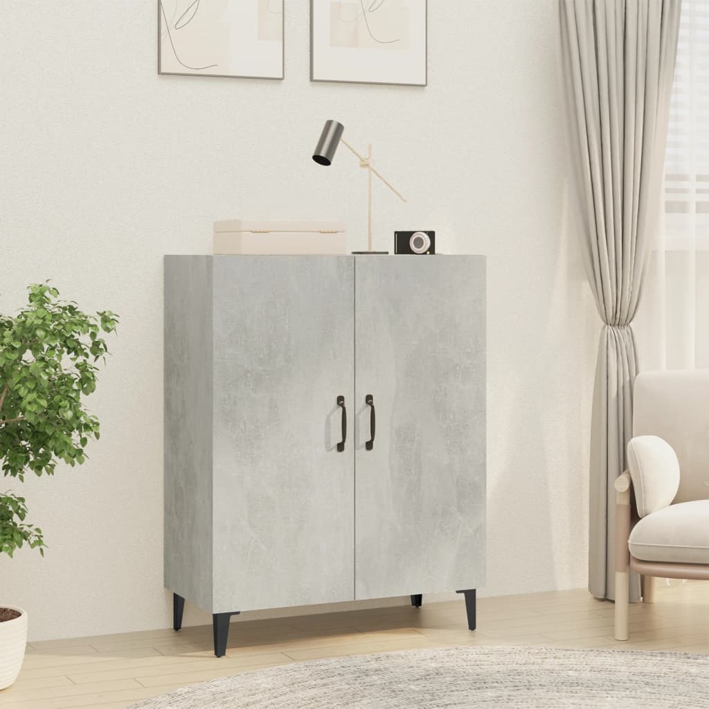 vidaXL Komoda, szarość betonu, 70x34x90 cm, materiał drewnopochodny