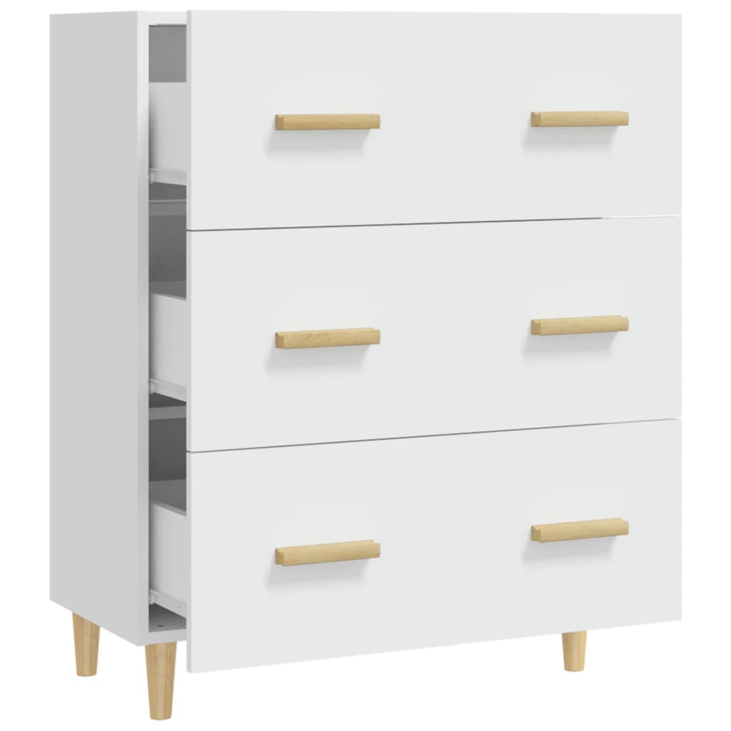 vidaXL Komoda, biała, 70x34x90 cm, materiał drewnopochodny
