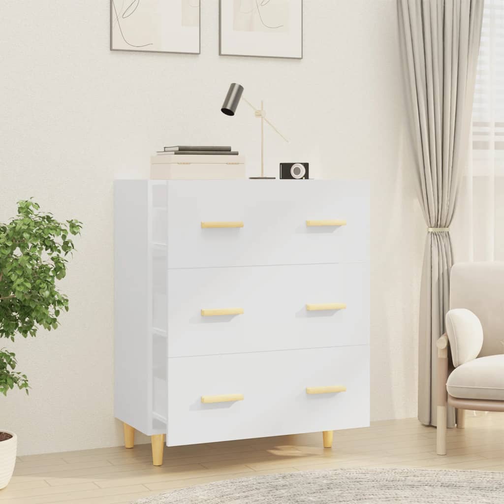 vidaXL Komoda, biała, 70x34x90 cm, materiał drewnopochodny