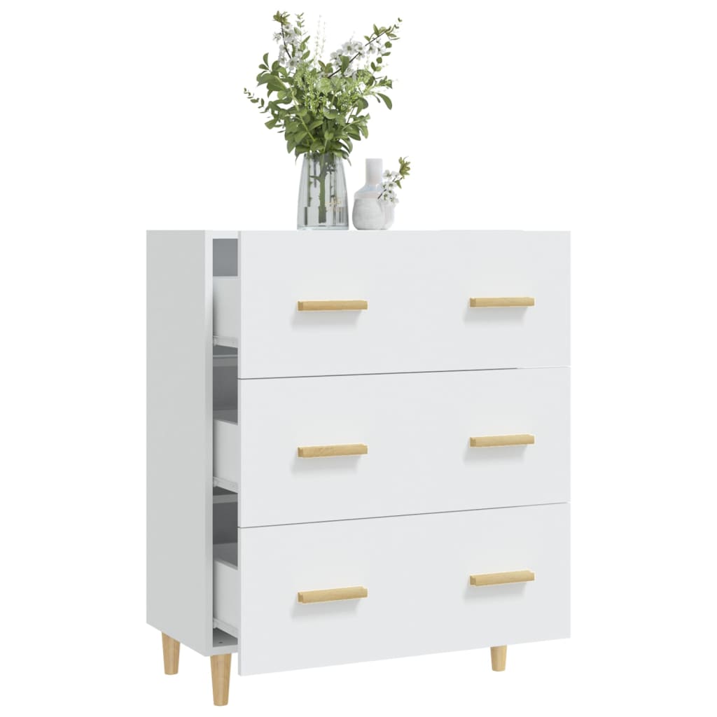 vidaXL Komoda, biała, 70x34x90 cm, materiał drewnopochodny