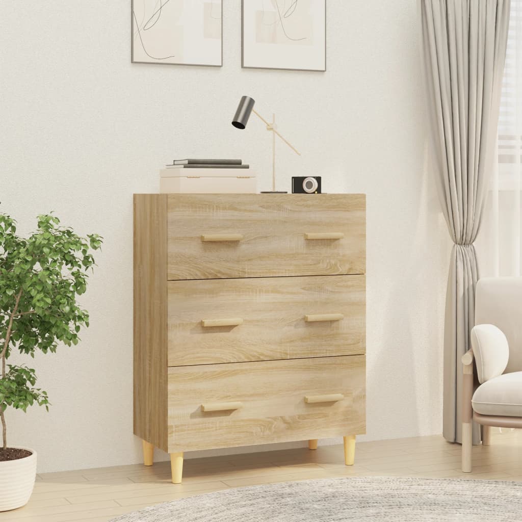 vidaXL Szafka, dąb sonoma, 70x34x90 cm, materiał drewnopochodny