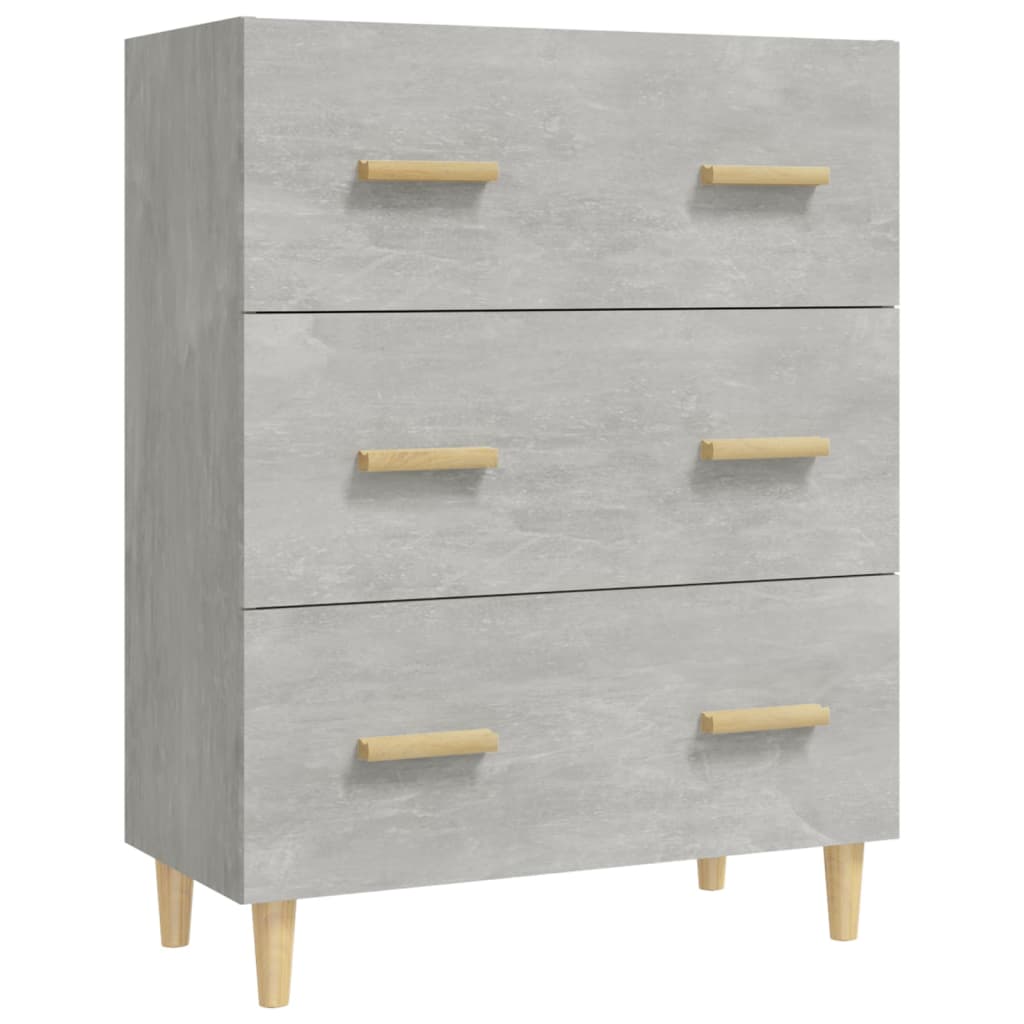 vidaXL Komoda, szarość betonu, 70x34x90 cm, materiał drewnopochodny