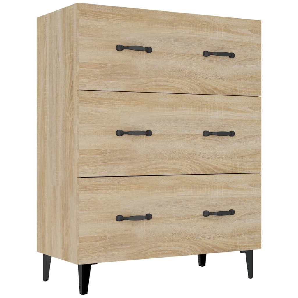 vidaXL Szafka, dąb sonoma, 69,5x34x90 cm, materiał drewnopochodny