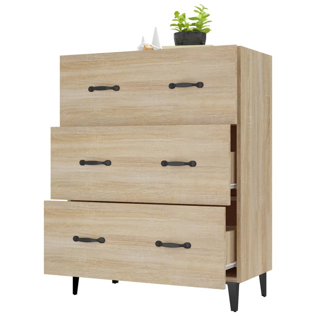 vidaXL Szafka, dąb sonoma, 69,5x34x90 cm, materiał drewnopochodny