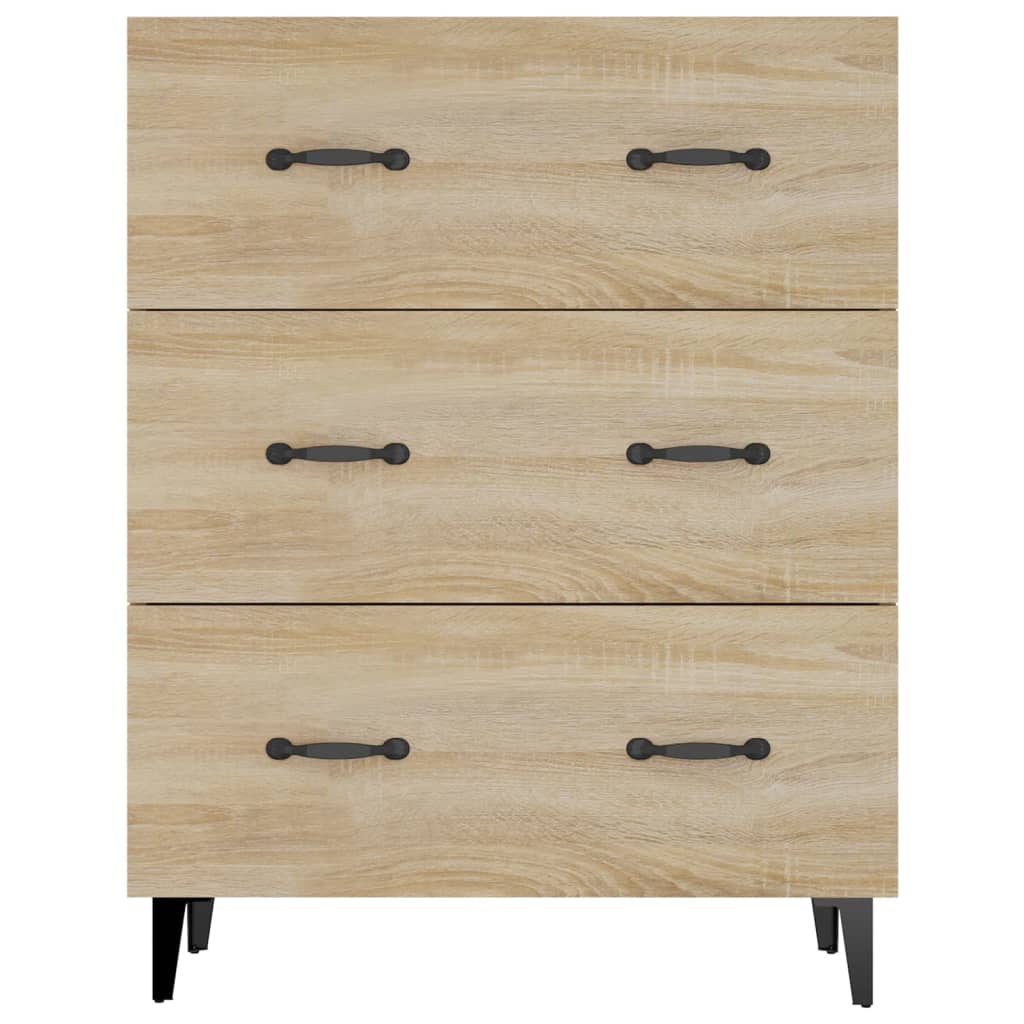 vidaXL Szafka, dąb sonoma, 69,5x34x90 cm, materiał drewnopochodny