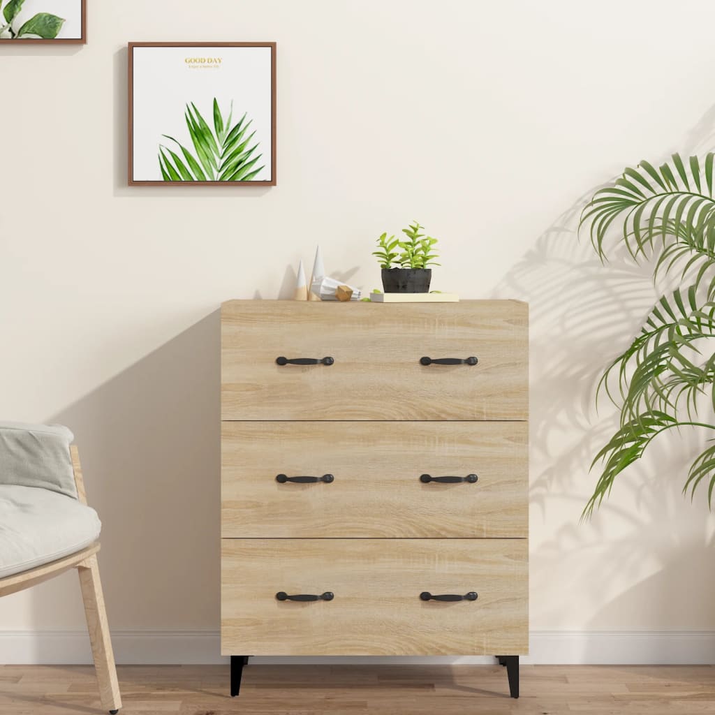 vidaXL Szafka, dąb sonoma, 69,5x34x90 cm, materiał drewnopochodny
