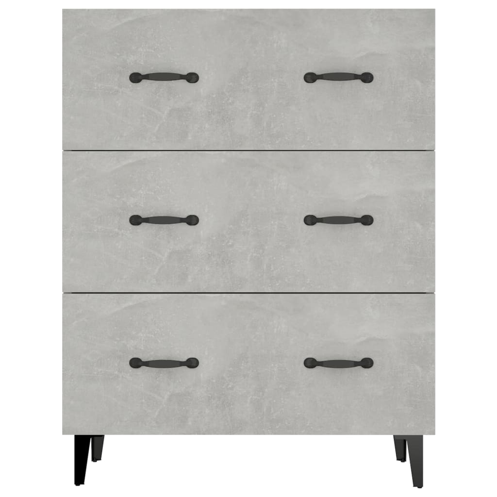 vidaXL Szafka, szarość betonu, 69,5x34x90 cm, materiał drewnopochodny