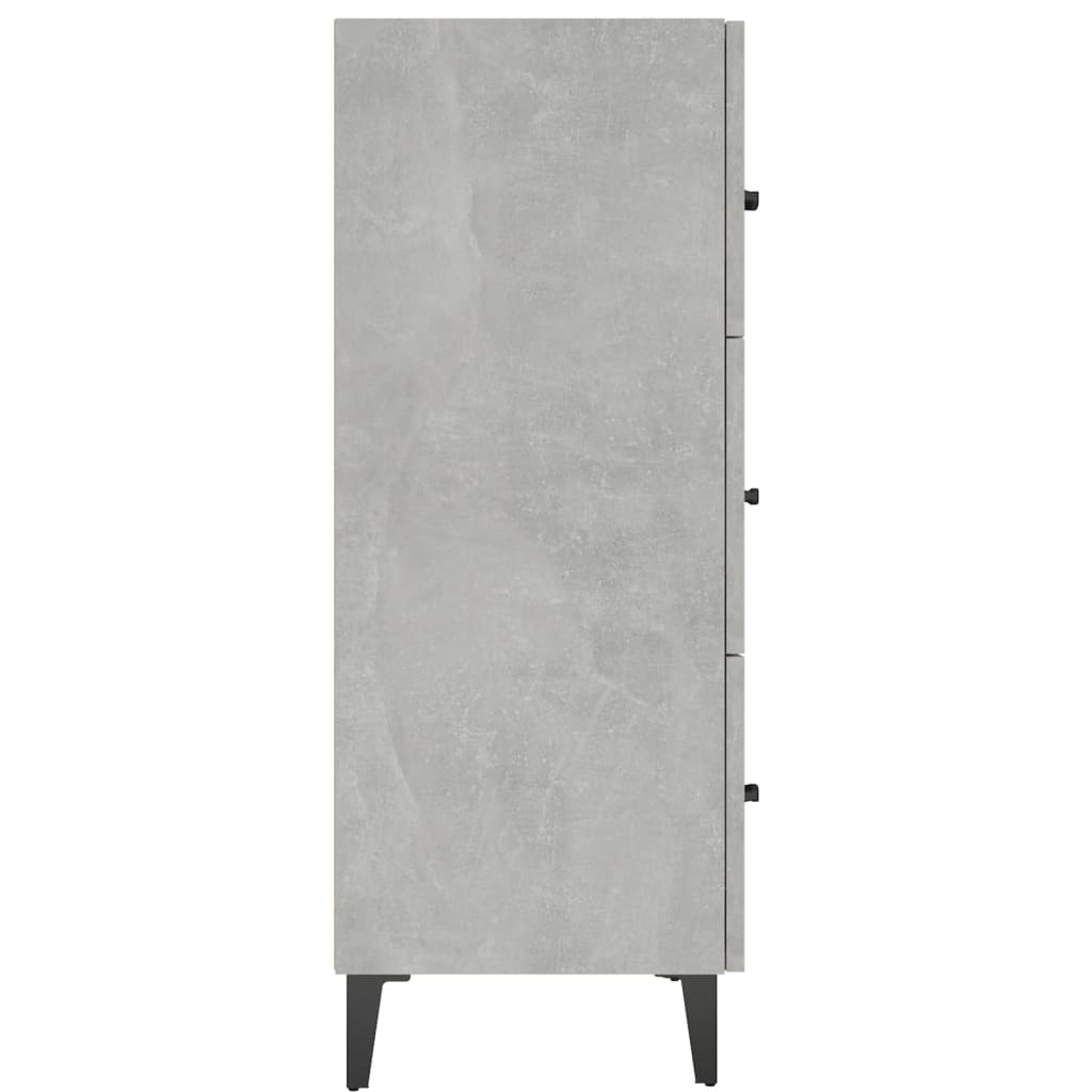 vidaXL Szafka, szarość betonu, 69,5x34x90 cm, materiał drewnopochodny