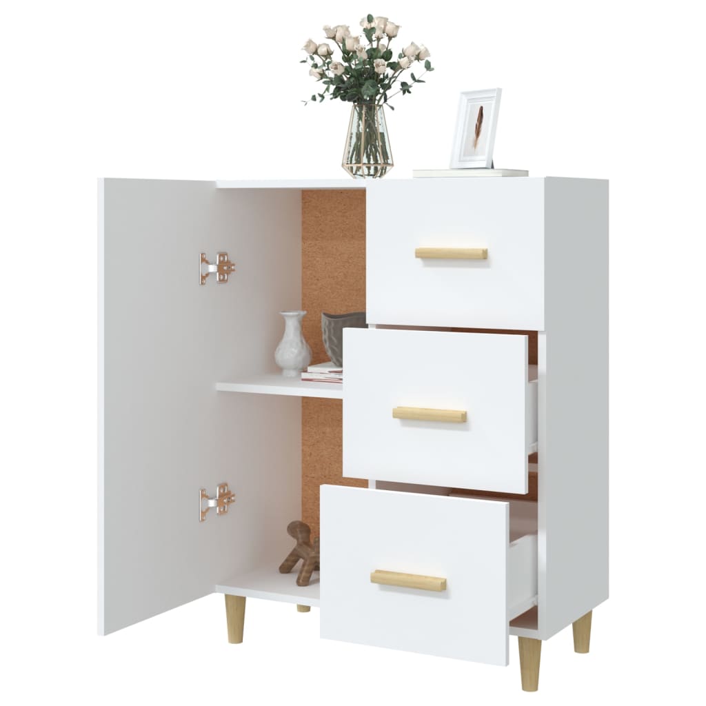 vidaXL Szafka, biała, 69,5x34x90 cm, materiał drewnopochodny