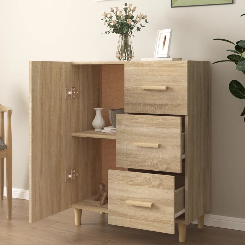vidaXL Szafka, dąb sonoma, 69,5x34x90 cm, materiał drewnopochodny
