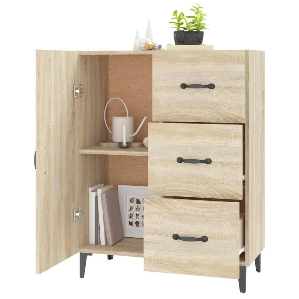 vidaXL Szafka, dąb sonoma, 69,5x34x90 cm, materiał drewnopochodny