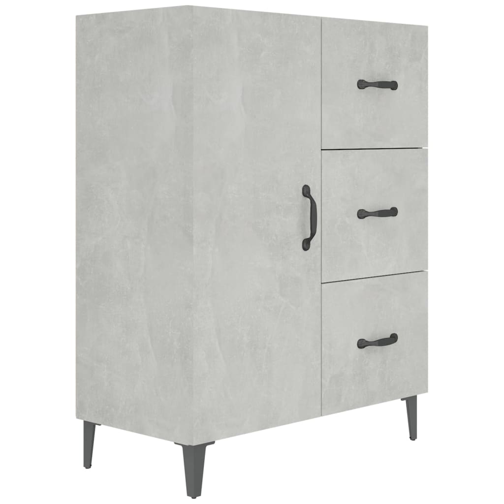 vidaXL Szafka, szarość betonu, 69,5x34x90 cm, materiał drewnopochodny