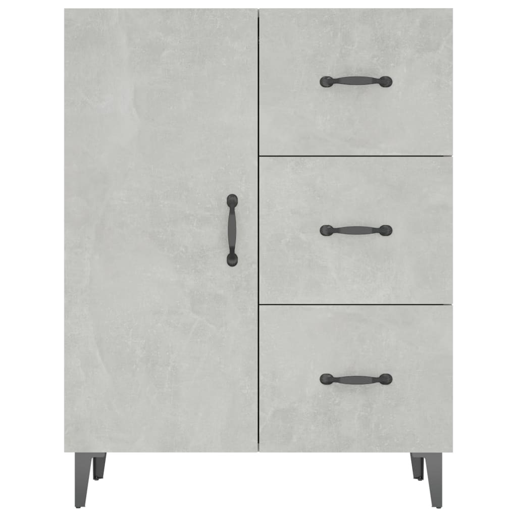 vidaXL Szafka, szarość betonu, 69,5x34x90 cm, materiał drewnopochodny