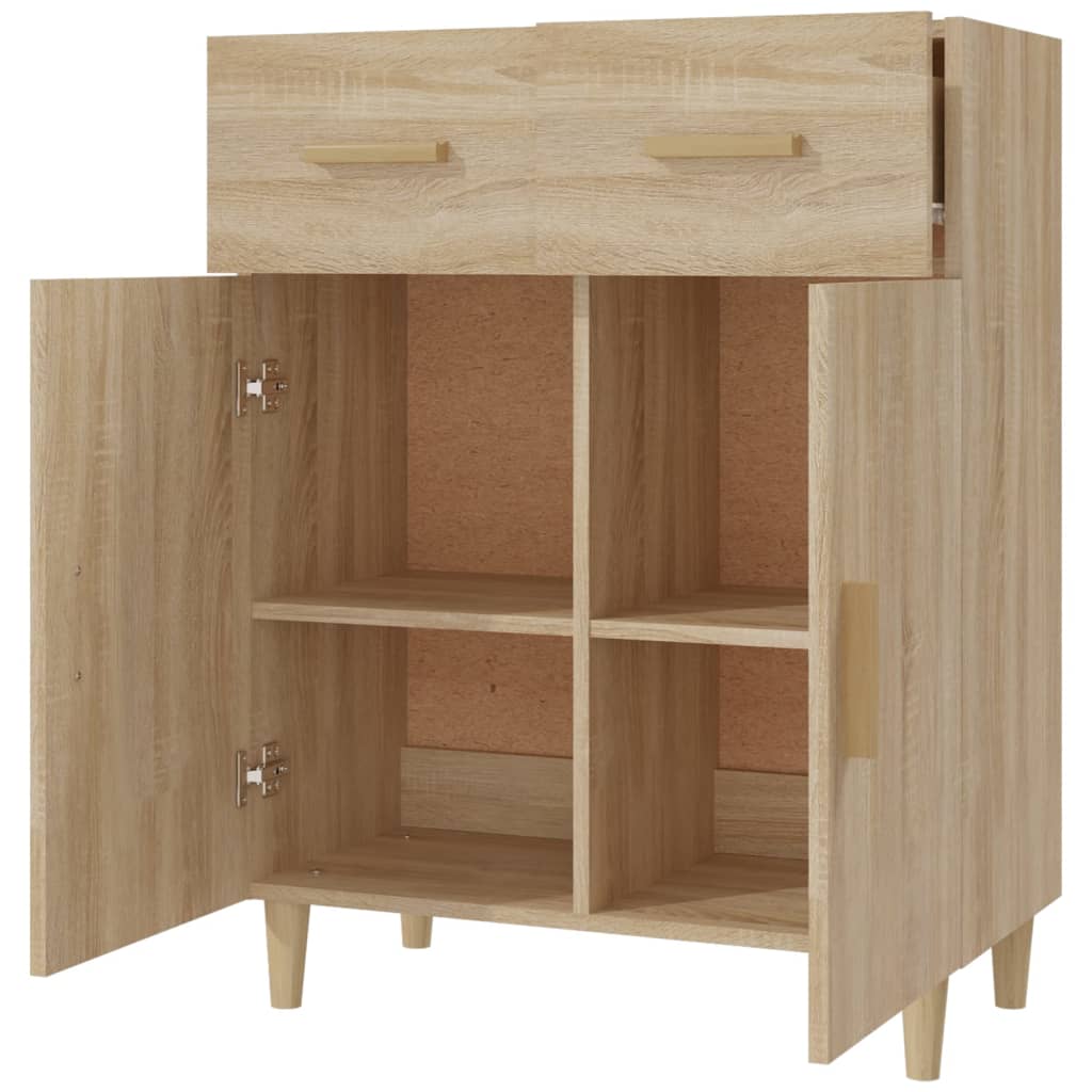 vidaXL Komoda, dąb sonoma, 69,5x34x89 cm, materiał drewnopochodny