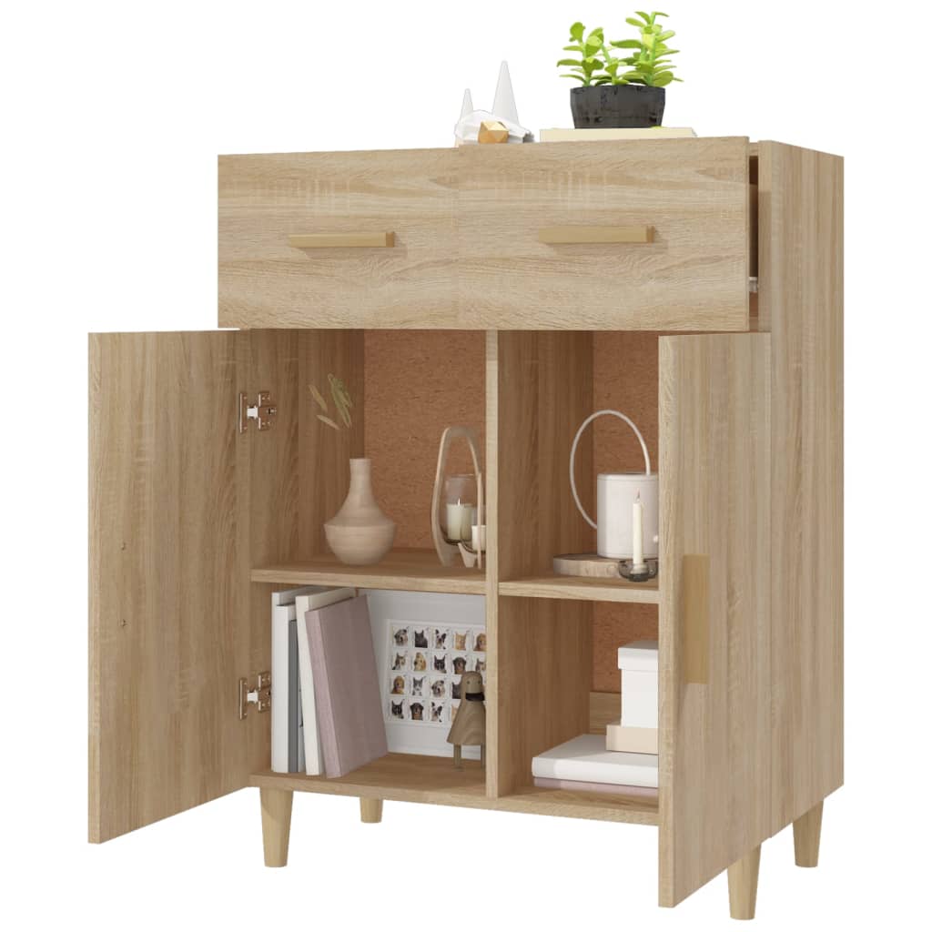 vidaXL Komoda, dąb sonoma, 69,5x34x89 cm, materiał drewnopochodny