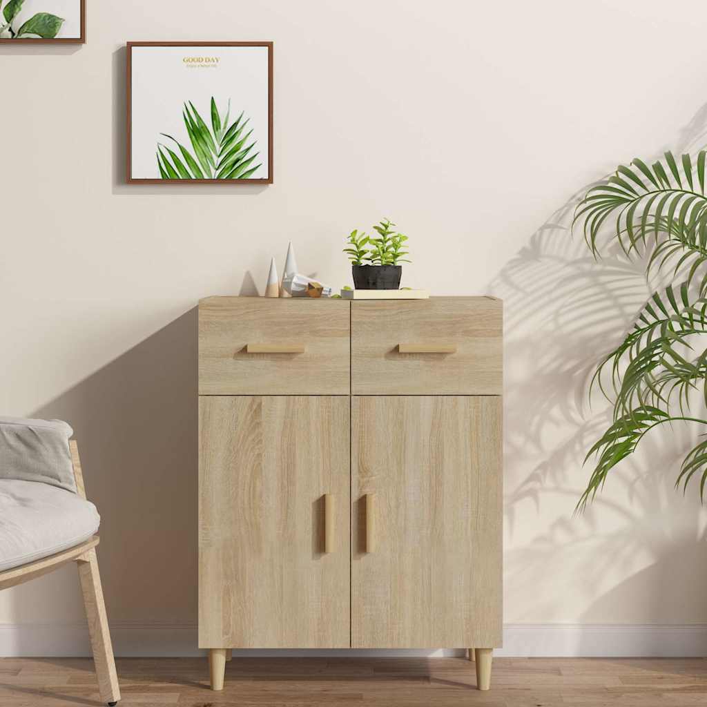 vidaXL Komoda, dąb sonoma, 69,5x34x89 cm, materiał drewnopochodny