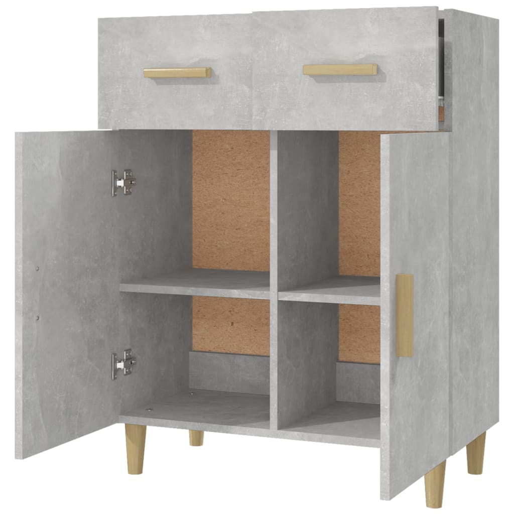 vidaXL Szafka, szarość betonu, 69,5x34x89 cm, materiał drewnopochodny