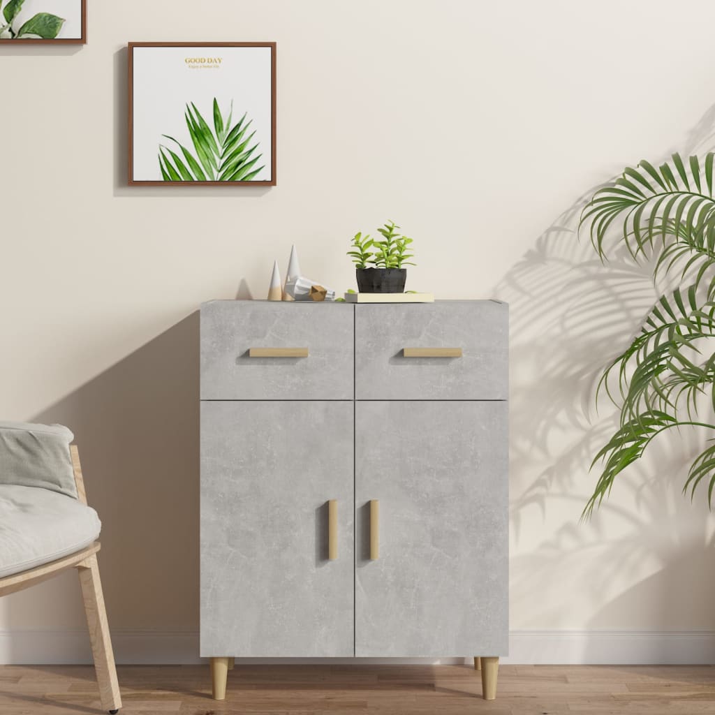 vidaXL Szafka, szarość betonu, 69,5x34x89 cm, materiał drewnopochodny