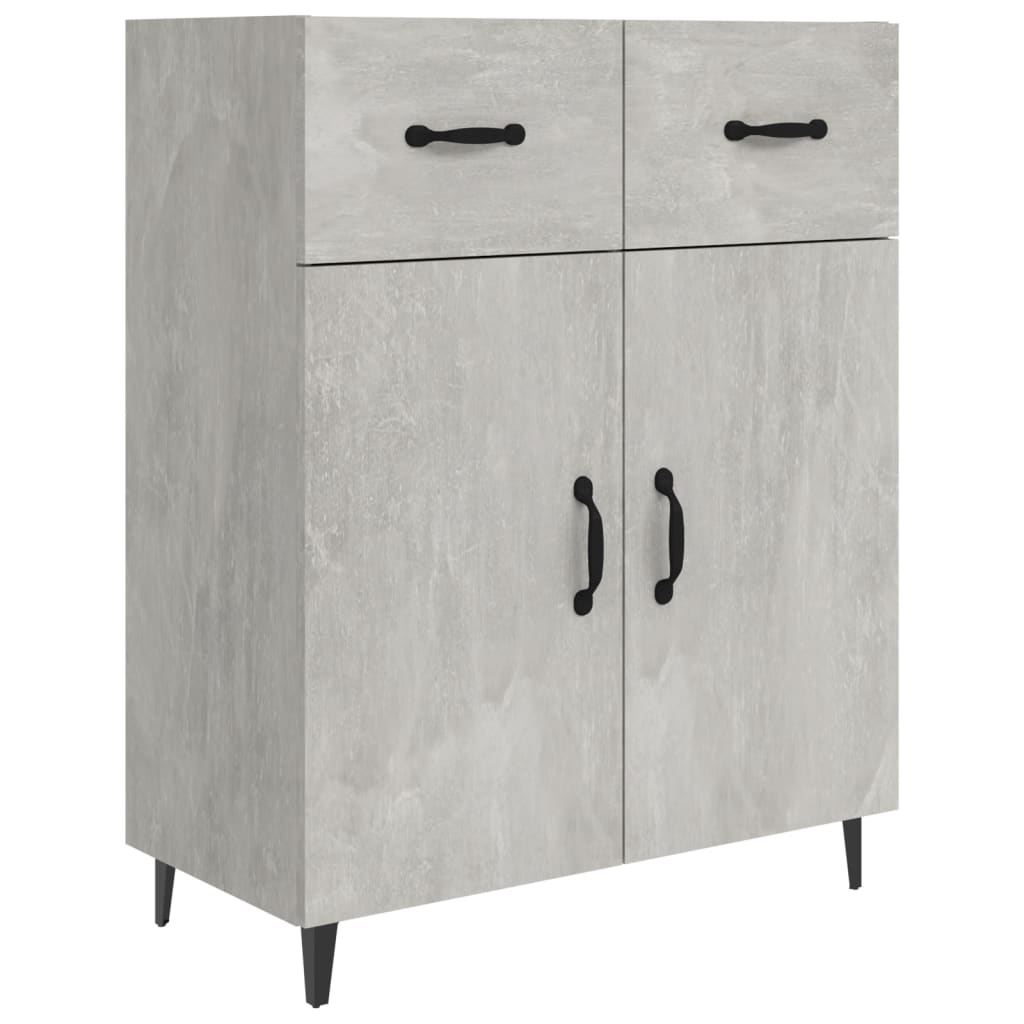 vidaXL Szafka, szarość betonu, 69,5x34x90 cm, materiał drewnopochodny