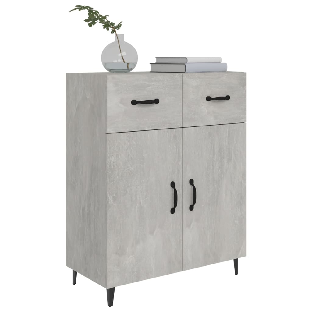vidaXL Szafka, szarość betonu, 69,5x34x90 cm, materiał drewnopochodny