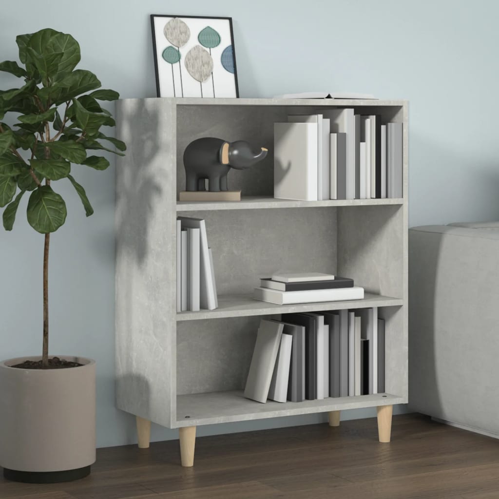 vidaXL Szafka, szarość betonu 69,5x32,5x90 cm, materiał drewnopochodny