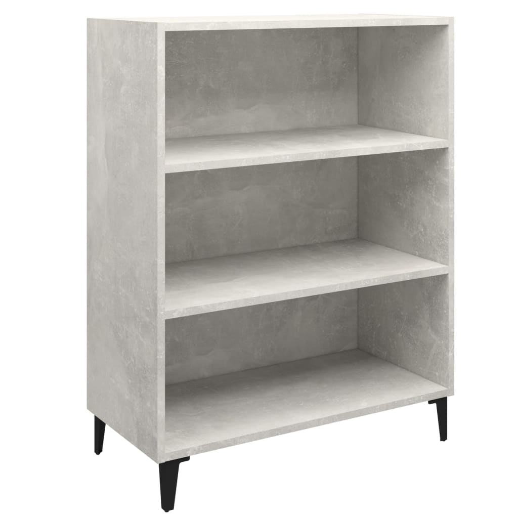 vidaXL Szafka, szarość betonu 69,5x32,5x90 cm, materiał drewnopochodny