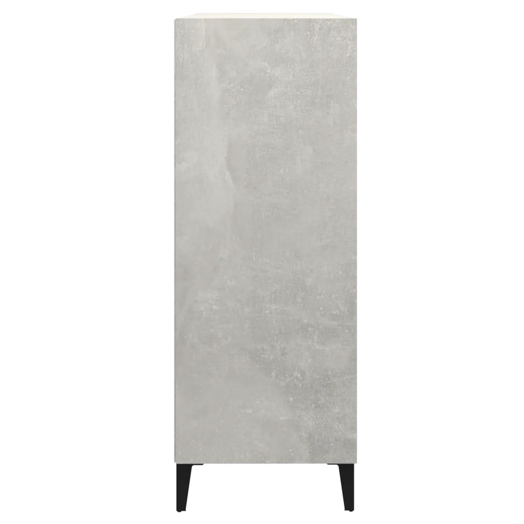 vidaXL Szafka, szarość betonu 69,5x32,5x90 cm, materiał drewnopochodny