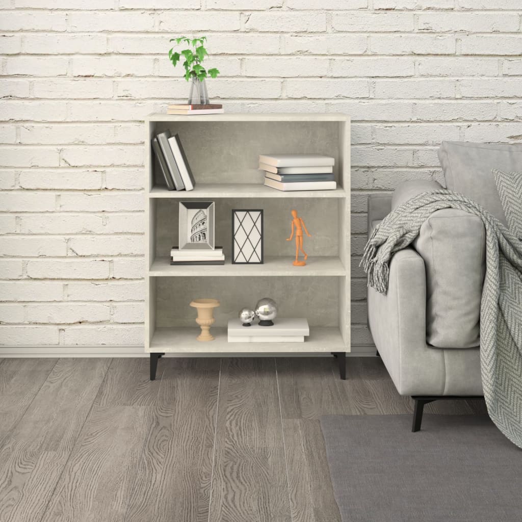 vidaXL Szafka, szarość betonu 69,5x32,5x90 cm, materiał drewnopochodny