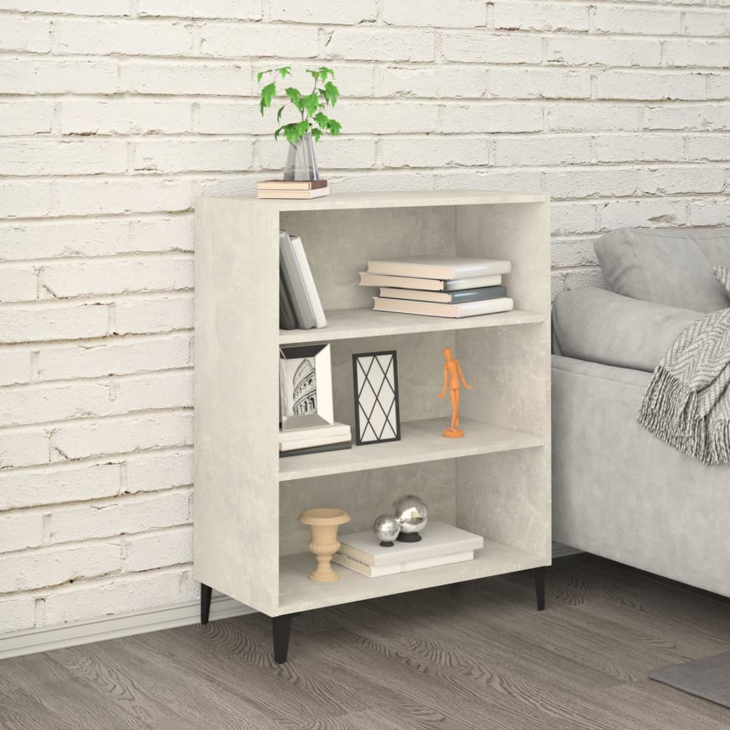 vidaXL Szafka, szarość betonu 69,5x32,5x90 cm, materiał drewnopochodny