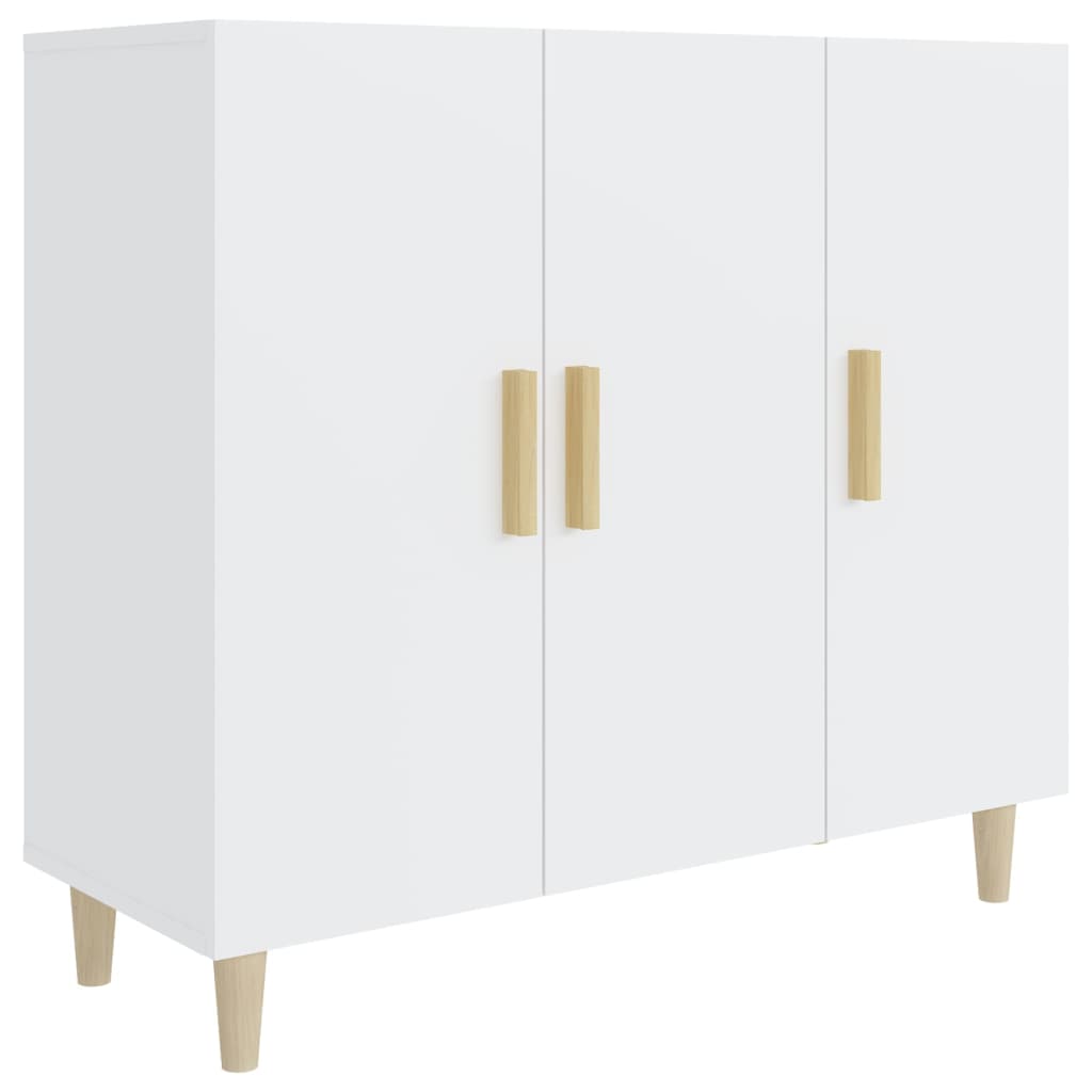 vidaXL Szafka, biała, 90x34x80 cm, materiał drewnopochodny