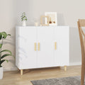 vidaXL Szafka, biała, 90x34x80 cm, materiał drewnopochodny