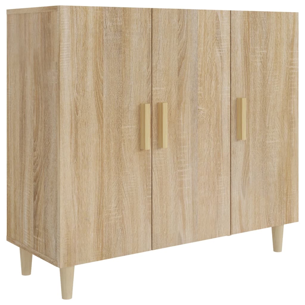 vidaXL Szafka, dąb sonoma, 90x34x80 cm, materiał drewnopochodny