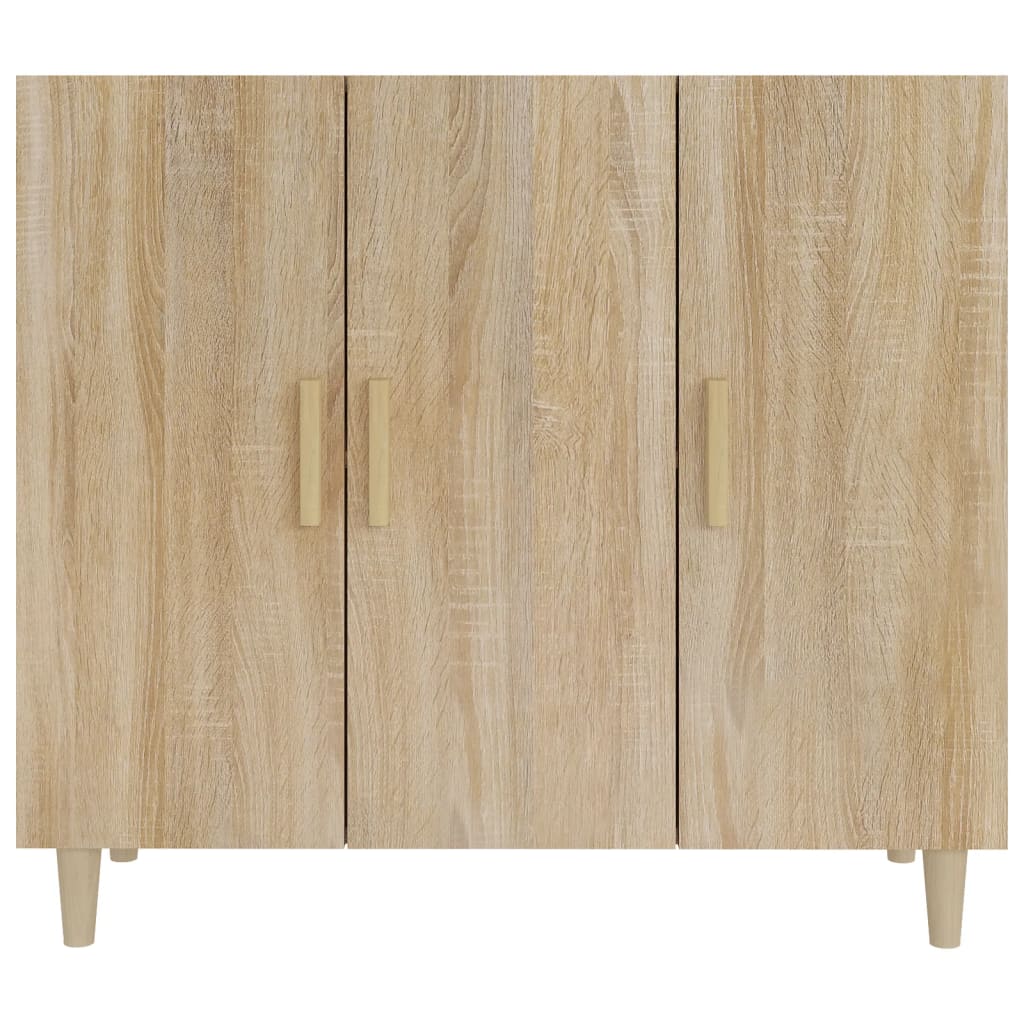vidaXL Szafka, dąb sonoma, 90x34x80 cm, materiał drewnopochodny