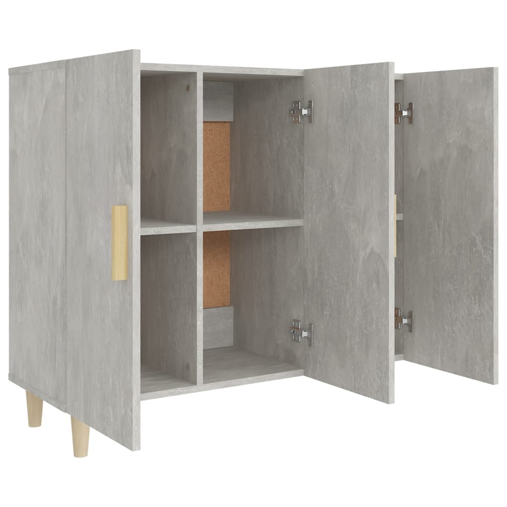 vidaXL Szafka, szarość betonu, 90x34x80 cm, materiał drewnopochodny